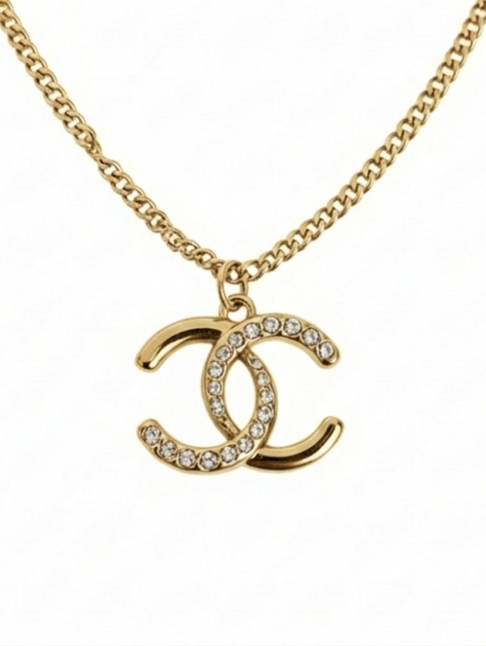 🔥NWOT‼️ ✨CHANEL✨ Authentic Gold-Tone Crystal/Diamond Necklace